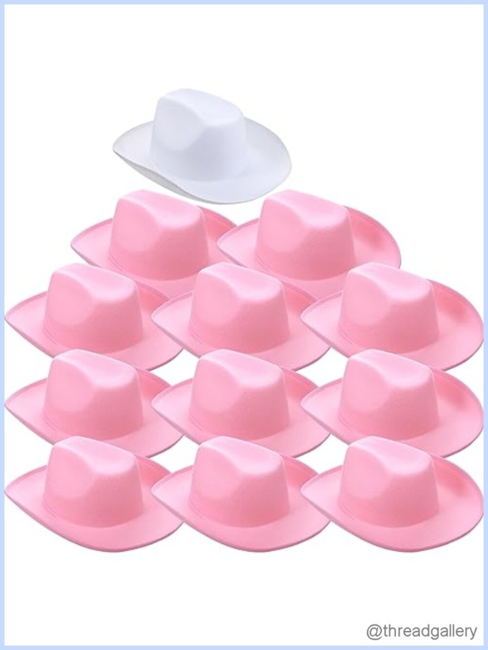 Felt Cowboy Hat Set Western Bridal Bachelorette Party Hats with String